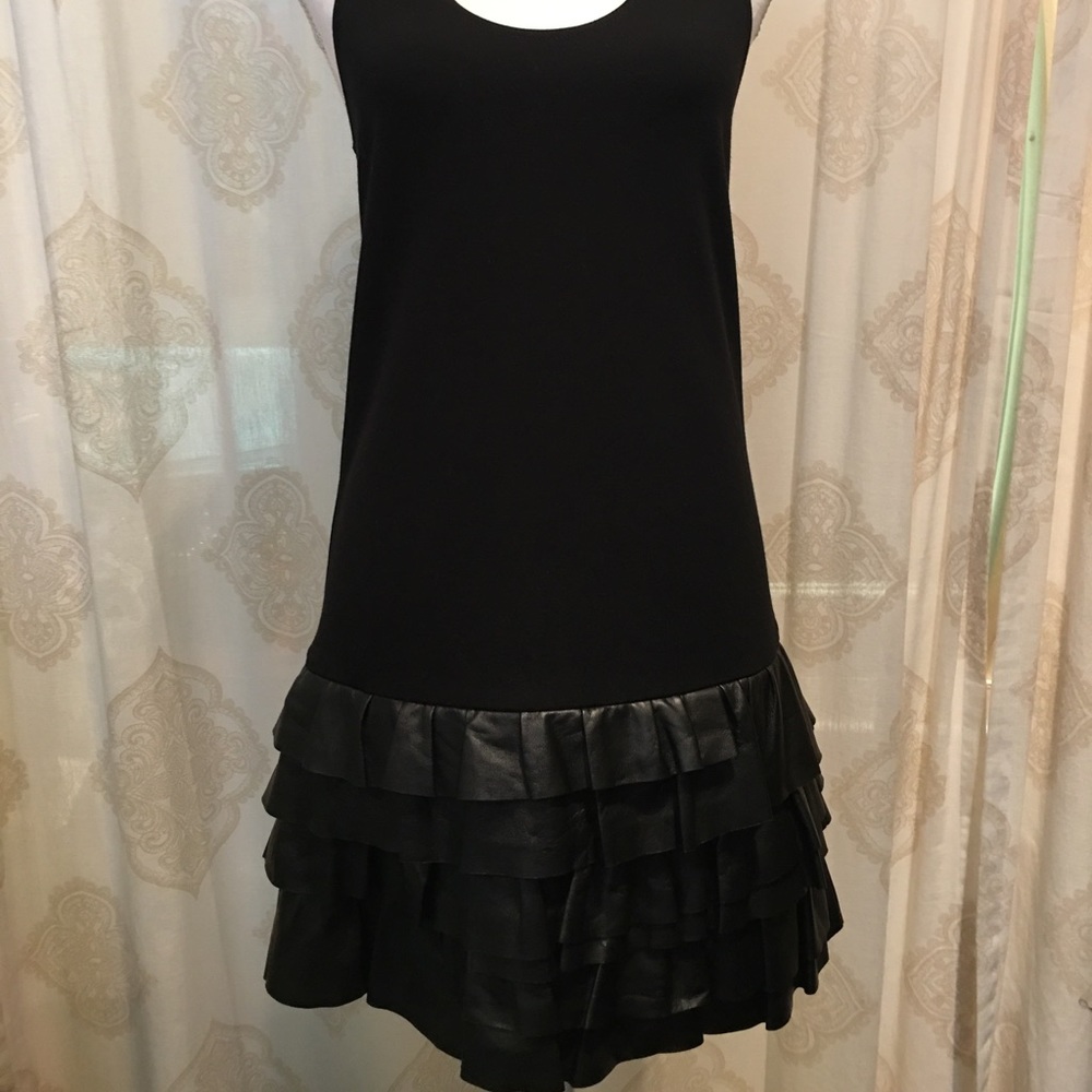 Theory Leather Knit Cupid Scarlett Dress Size 4